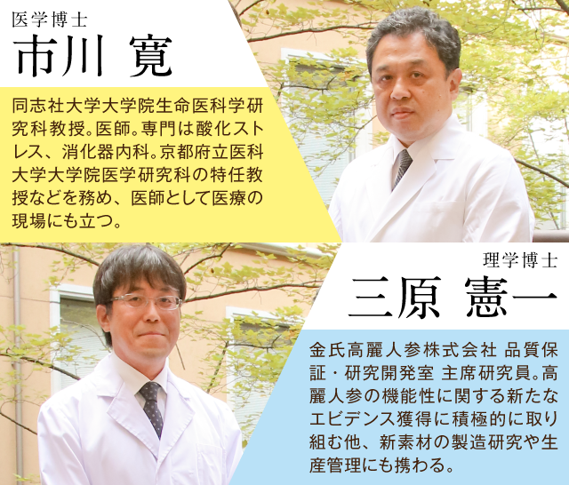 医学博士・市川 寛 教授 理学博士・三原 憲一