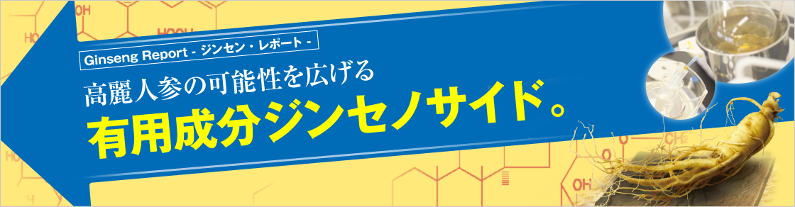 高麗人参の可能性を広げる　有用成分ジンセノサイド