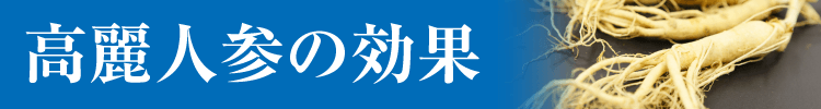 高麗人参の効果